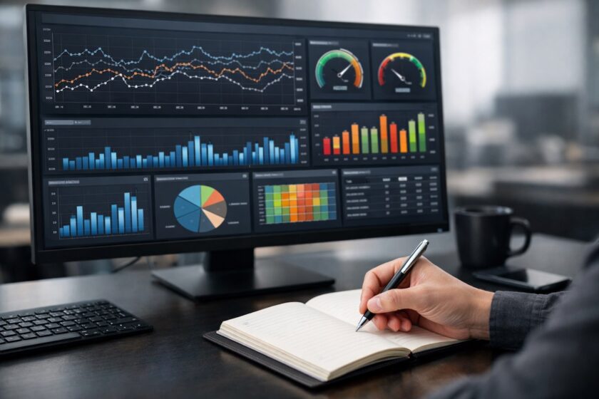 Dashboard con grafici di monitoraggio per valutare impatto e ripartenza dopo una crisi