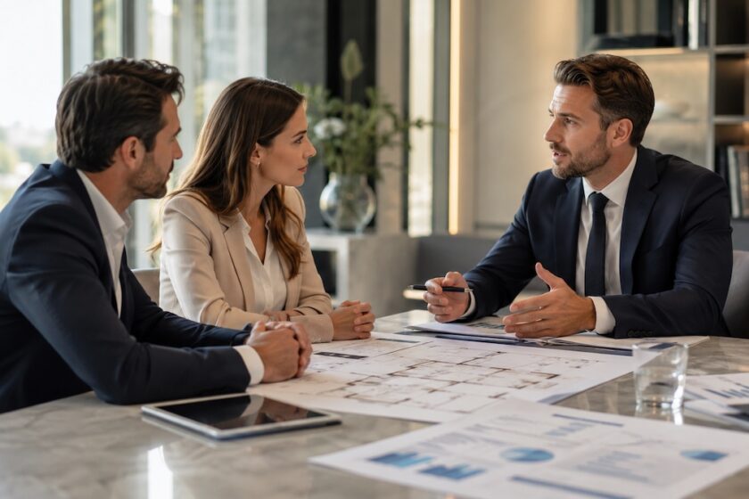 Mappa strategica con grafici e marker per pianificare lo sviluppo di una rete franchising