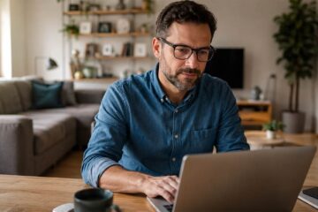 uomo al pc per mutuo online
